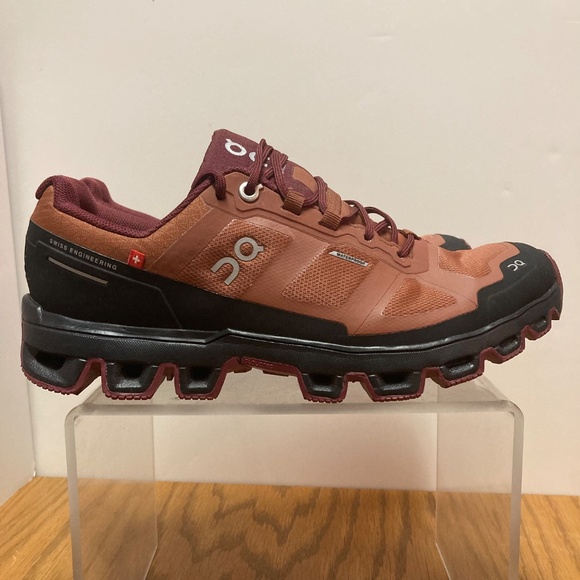 On Cloudventure Waterproof Trail Running Shoes Womens Size 8.5 Rust Orange Color - Picture 2 of 14